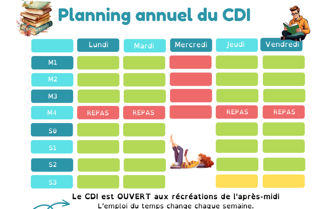 Emploi du temps CDI à l’année – 2023/2024